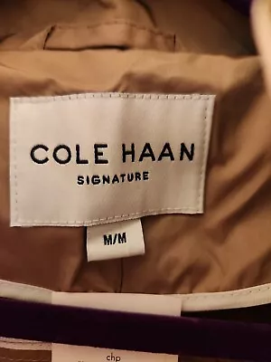 NWTCole Haan Signature Womens  TAN (OPTIONAL) Hooded Packable Rain Jacket SZ MED • $49.99