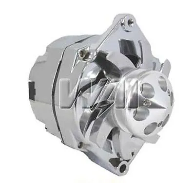 $125.55 • Buy 100% New Alternator For Chevy Holden Gm Hotrod Chrome Billet One Wire 10si 110a 