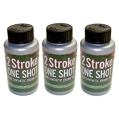 Two Stroke Oil X3 One Shot Bottles 50:1 Mix Ideal For Chainsaws • £7.50