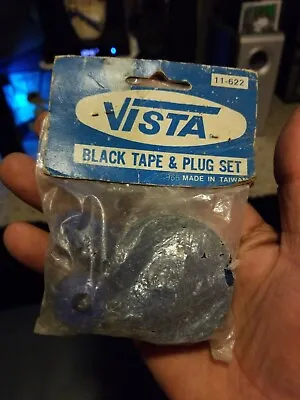 VISTA BLACK 1Pair Cycling Road Bike Bicycle Handlebar Wrap Tape With 2 Plug SET • $6