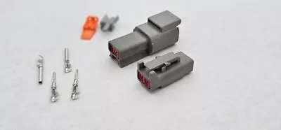 2 Pin Deutsch Dtm04-2p Dtm06-2s Waterproof Electrical Connector Kit  Us Seller • $6.98