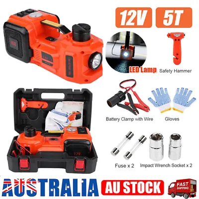 5Ton 12V Car Electric Hydraulic Floor Jack Lift Inflator Pump With Flashlight • $114.95