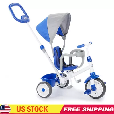 4-in-1 Trike Convertible Tricycle Toddlers With 4 Stages Of Growth Shade Canopy • $83.79