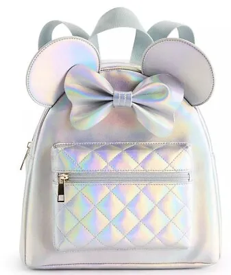 Women's Disney 100th Minnie Mouse Pearl Iridescent PU Mini Backpack • $60