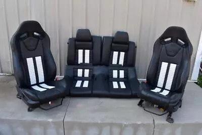 2012 Ford Mustang Gt500 Oem Recaro Black & White Leather Performance Seats Cobra • $3950