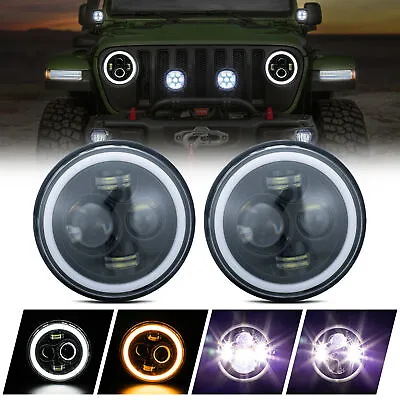 7  Halogen 6V Glass Semi Sealed Beam Headlight Headlamp Bulbs H4 6 Volt Pair New • $59.99