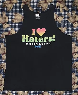 Rare Vintage Official Dgk I Love Haters! Motivation Tank Top Shirt Sz Xl • $38