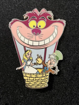 $15.50 • Buy Disney Auction Pin Da Alice In Wonderland Cheshire Cat Hot Air Balloon Tea Party