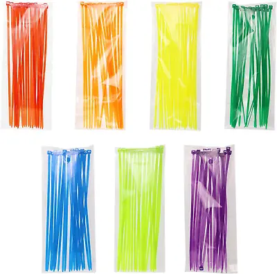 140Pcs 6  Multi-Color Multi-Purpose Nylon Zip Ties (7 Colors) • $10