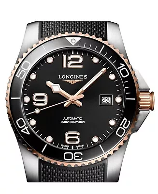  New Longines HydroConquest Automatic Black Dial Men's Watch L37813589 • $1289