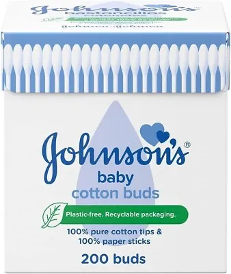 COTTON Buds NATURAL Baby Swabs Friendly ORGANIC Biodegradable Ear Pack Of 200 • £2.80