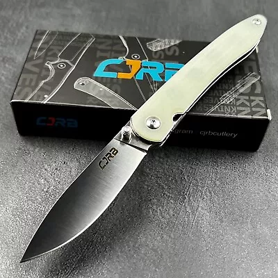 CJRB Ria Jade G10 Handle 12C27 Sandvik Blade Ball Bearing Folding Pocket Knife • $0.99