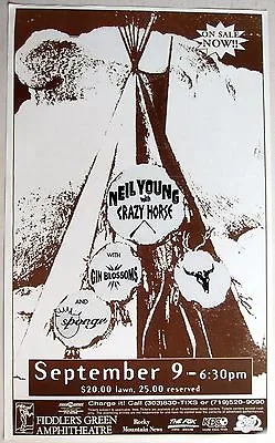 $19.15 • Buy Neil Young / Crazy Horse / Gin Blossoms / Sponge 1996 Denver Concert Tour Poster