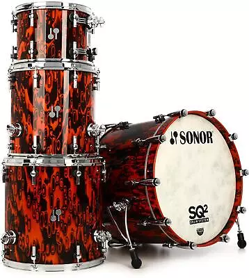 Sonor SQ2 Maple 4-piece Shell Pack - Orange Tribal High Gloss • $6624.66