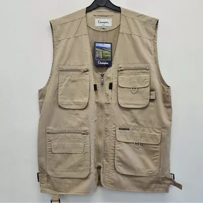 3XL Champion Gilet Waistcoat Body Warmer Hunting Shooting Fishing Beige Stone • £18.99