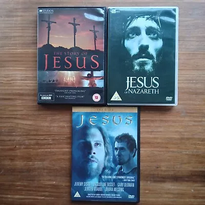 BBC The Story Of Jesus(1996)/Jesus Of Nazareth-2-Disc (2006)/Jesus (2004) DVD'S • £16.51