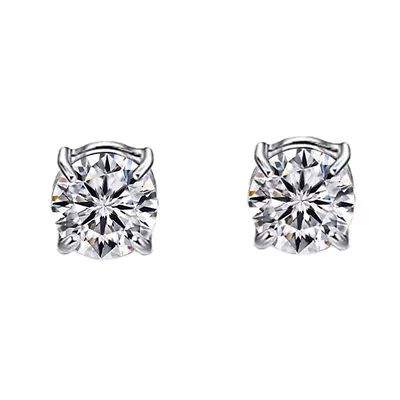 Crystal Magnetic Ear Stud Earrings Zircon Magnet Earrings Non Piercing Jewe-p- • $5.30