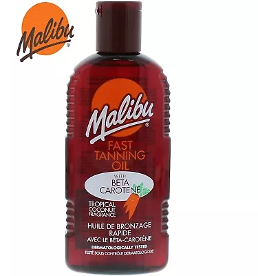 Malibu Fast Tanning Oil With Beta Carotene Tan Accelerator 200ML New Free Ship • £6.74