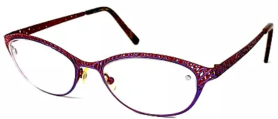 JEAN LAFONT “AMBIGUE 7078” France Purple/Burgundy Eyeglasses Frame 52-18-133 • $80