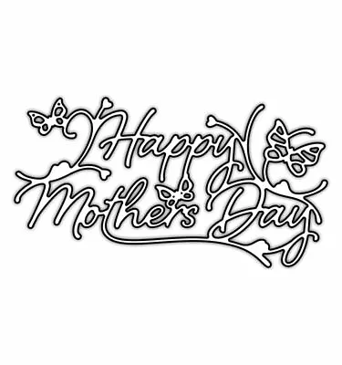 £5.99 • Buy New Signature Dies By Joanna Sheen HAPPY MOTHERS DAY Sentiment Cutting Die SD108