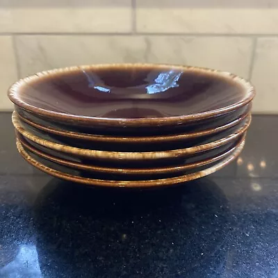 VTG MCM Pottery Soup Serving Bowls Brown Drip Glaze Marked USA McCoy Lot Of 5 • $30