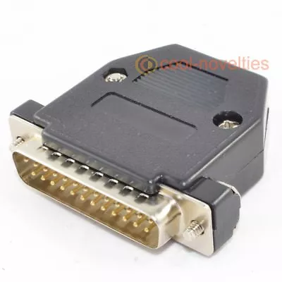 Db25 25 Way D Sub Male Plug Connector With Black Hood/shell (25 Pin) • £2.99