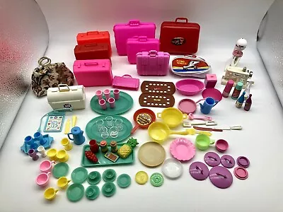 80+ Vtg Barbie Accessories Lot Luggage Kitchenware Doctor Kit Sewing Machine • $32