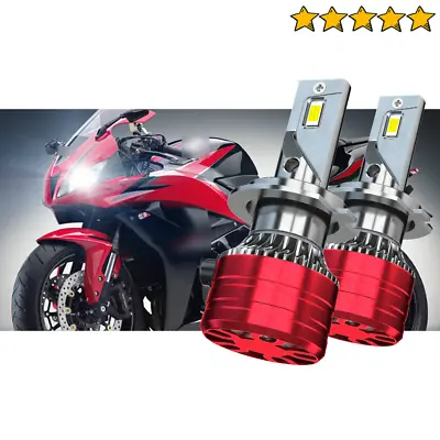 White H7 LED Headlight Motorcycle Bulbs For Honda CBR 1000RR 600RR F4i RC51 • $31.99