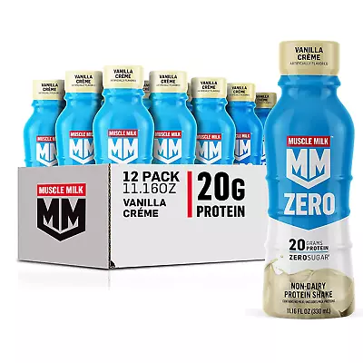 Muscle Milk Zero 20G Protein Shake Vanilla Crème11.16 Fl Oz 12PK EXP DEC 2023 • $43.78