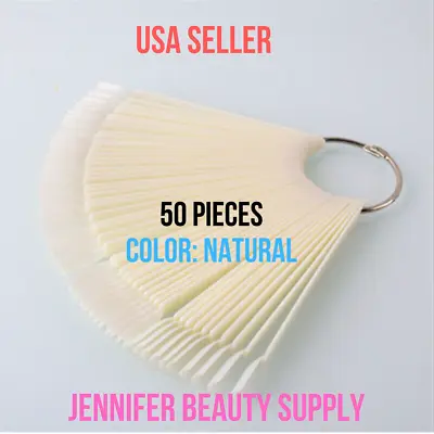 50 Pcs False Display Nail Art Swatch Fan Wheel Polish Practice Color | Us Seller • $5.49