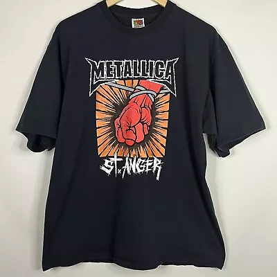 RARE Vintage 2003 Metallica Shirt St Anger Album Promo Tee Double Sided Size XL • $50