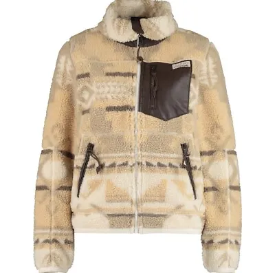 Polo Ralph Lauren Womens Southwestern Fleece Jacket Serape Navajo Indian Blanket • £129.99