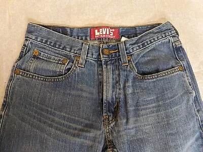 Levis 514 Red Tab Jeans Men's 28x28 Slim Straight Medium Wash 5 Pockets Denim • $24.95