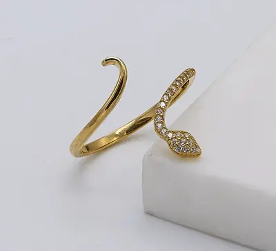 Genuine 9ct Yellow Gold Snake Wrap Ring K To T ALL SIZES Brand New • £139