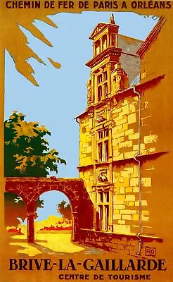 Chemin De Fer Brive La Gaillarde Decorative Poster. Fine Graphic Design. 2856 • $25