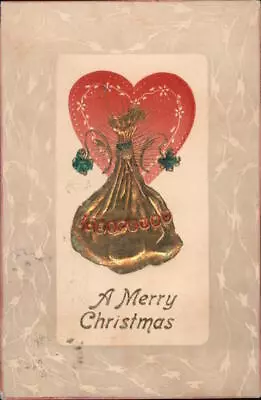 XMAS 1908 A Merry Christmas Postcard 1c Stamp Vintage Post Card • $9.99