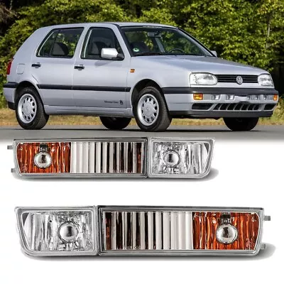 Fog Lights For 93-98 Volkswagen Golf Jetta Cabrio Front Bumper Driving Lamps • $48.99