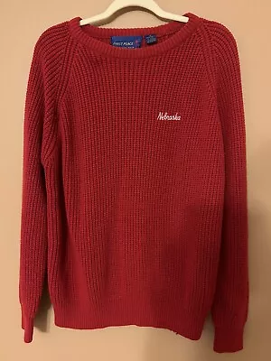 Vintage First Place XL Nebraska Sweater 100% Acrylic Heavy Ski  • $24.99