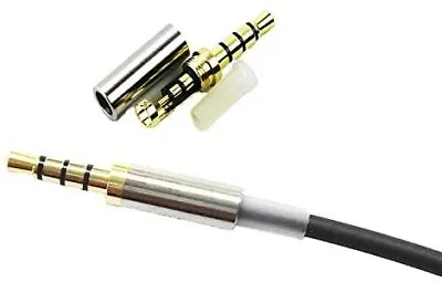 Gold 4 Pole 3.5mm Male Repair Headphone Jack Plug Metal Audio Soldering Spring • £9.64