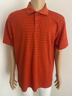 Woodworm Red Stripe Short Sleeve Polyester Golf Polo L GUC • $32