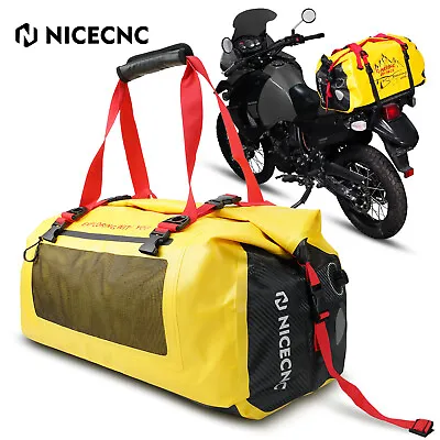 NICECNC Dry Duffel Bag Large Motorcycle Tail Top Load Saddle 66L Waterproof • $44.99