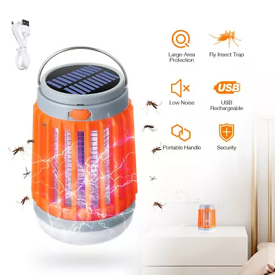 Solar USB Mosquito Killer Light Repeller Electronic Fly Zapper Trap Pest Lamp US • $7.99