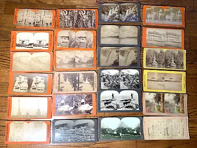 Vtg Stereoview Cards Lot X 24  Scenes Kilburn Anthony America Scenes Mixed • $20