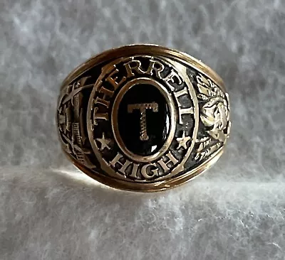 1967 Vintage 10K Gold Class Ring Size 7.25 Therrell High School Panthers 7 Grams • $274