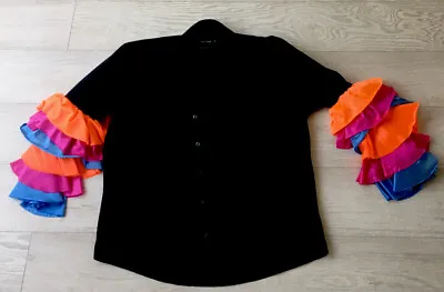 RUMBA MENS Fancy Dress SPANISH SALSA Samba FLAMENCO Shirt 17” 54/56” • £26.95