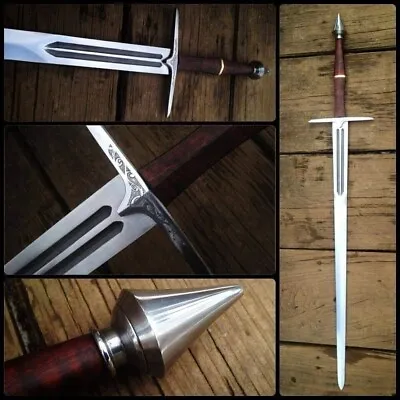 Hand Forged Steel Viking Sword Battle Ready / Sharp Medieval Sword. • $121.25