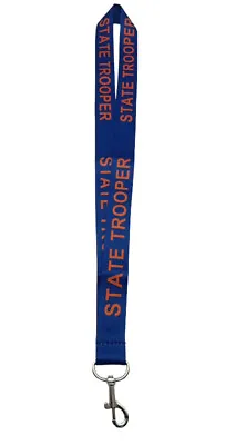 $6 • Buy Georgia State Patrol Trooper Orange & Blue Lanyard With Dog Leash Style Clip GSP