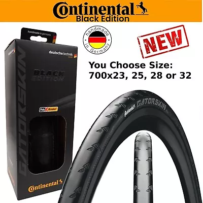 Continental Gatorskin BLACK Edition 700x23 700x25 700x28 700c 32 Folding Tire • $53.95