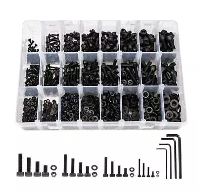 1230pcs Metric Screw Assortment Kit M2 M3 M4 M5 12.9 Grade Alloy Steel Hex But • $28.49