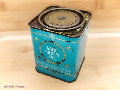 Robert Jackson And Co Earl Grey-Blue Vintage Tea Tin-cp • £11.99